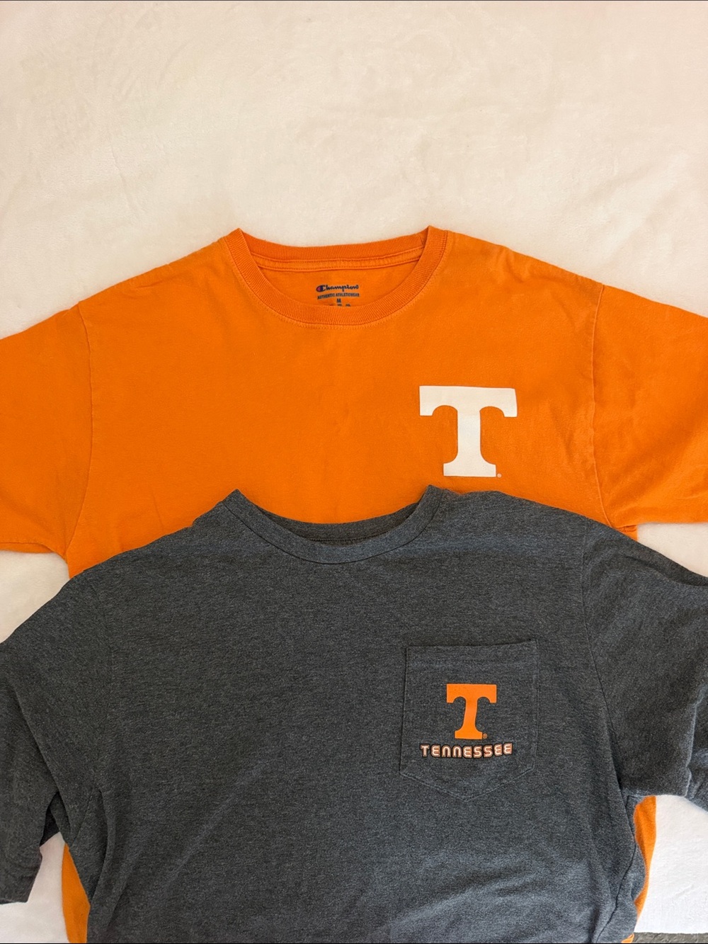 Champion Women’s Tennessee 'T' Graphic Tees in Orange & Gray